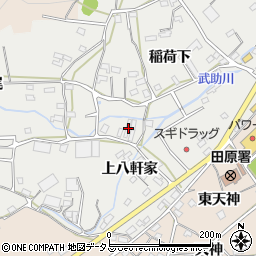 愛知県田原市田原町上八軒家60-1周辺の地図
