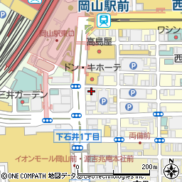 みずほ銀行岡山支店周辺の地図