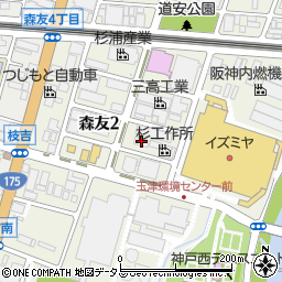 阪神鉄工団地協同組合川下鉄工周辺の地図