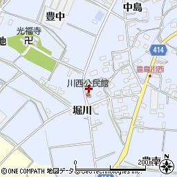 愛知県田原市豊島町川西49周辺の地図