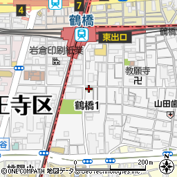 ファミリーマート鶴橋一丁目店周辺の地図