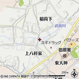 愛知県田原市田原町上八軒家64-6周辺の地図
