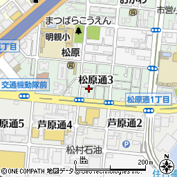 兵庫県神戸市兵庫区松原通3丁目周辺の地図