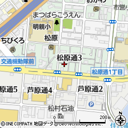 兵庫県神戸市兵庫区松原通3丁目周辺の地図