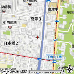 大阪府大阪市中央区高津3丁目12-30周辺の地図