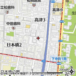 大阪府大阪市中央区高津3丁目12-28周辺の地図