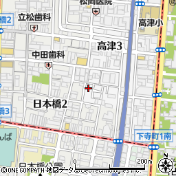 大阪府大阪市中央区高津3丁目12-21周辺の地図