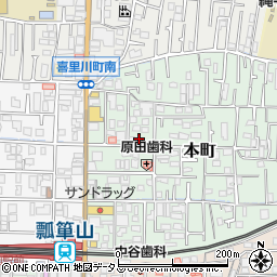 大阪府東大阪市本町5-13周辺の地図