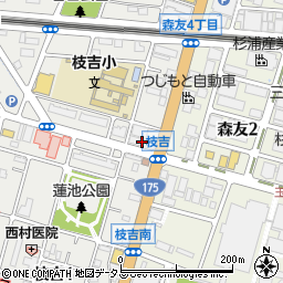 シャトー枝吉周辺の地図