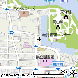 烏城公園駐車場周辺の地図