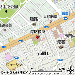 大阪府大阪市港区周辺の地図