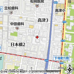 大阪府大阪市中央区高津3丁目12-25周辺の地図