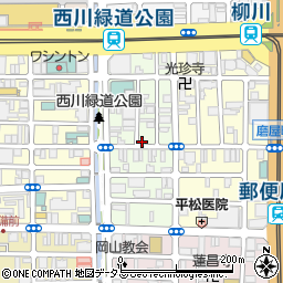 岡山県岡山市北区平和町4-18周辺の地図