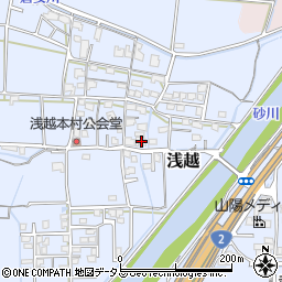 岡山県岡山市東区浅越332周辺の地図