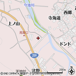 愛知県田原市野田町（塩谷坪）周辺の地図