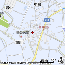 愛知県田原市豊島町川西55周辺の地図