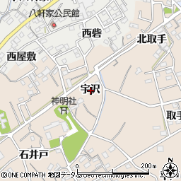 愛知県田原市加治町宇沢周辺の地図