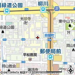 岡山市民劇場周辺の地図