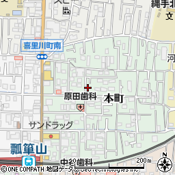 大阪府東大阪市本町4-28周辺の地図