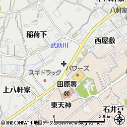 愛知県田原市田原町上八軒家13周辺の地図