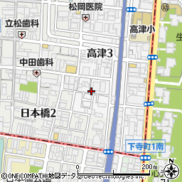 大阪府大阪市中央区高津3丁目11-9周辺の地図