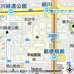 岡山県岡山市北区磨屋町5-16周辺の地図