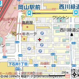明神丸　岡山・本町店周辺の地図