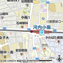 なか卯河内小阪駅前店周辺の地図