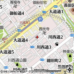 市営川西住宅２号棟周辺の地図