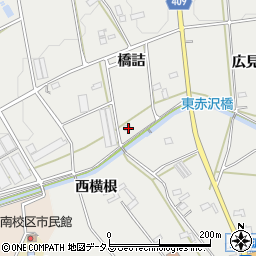 愛知県豊橋市東赤沢町橋詰周辺の地図