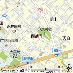 愛知県田原市神戸町西ノ門周辺の地図