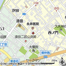 愛知県田原市神戸町深田周辺の地図