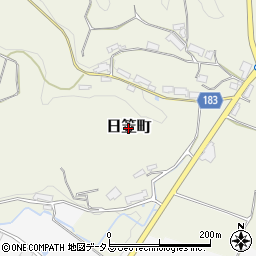 奈良県奈良市日笠町周辺の地図