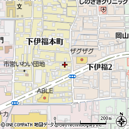 岡山県岡山市北区下伊福本町3-41周辺の地図