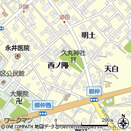 愛知県田原市神戸町西ノ門55周辺の地図