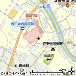 吉田総合病院周辺の地図