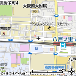 ゲンズ八戸ノ里店周辺の地図