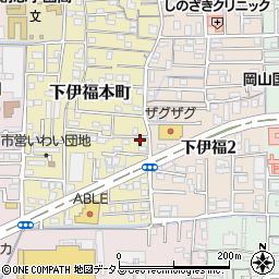 岡山県岡山市北区下伊福本町3-43周辺の地図