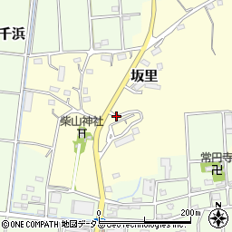 静岡県掛川市坂里周辺の地図