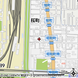 大阪府東大阪市桜町6周辺の地図