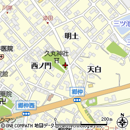 愛知県田原市神戸町西ノ門4周辺の地図