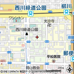 岡山県岡山市北区平和町周辺の地図