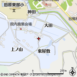 愛知県田原市豊島町東屋敷周辺の地図