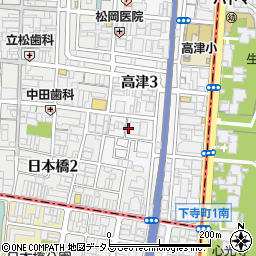 大阪府大阪市中央区高津3丁目11-11周辺の地図