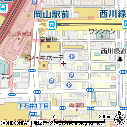 三代目鳥メロ 岡山本町店周辺の地図