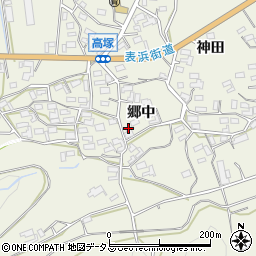 愛知県豊橋市高塚町郷中周辺の地図