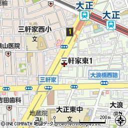 吉野家 大正店周辺の地図