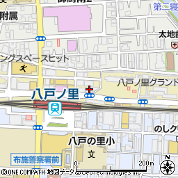 鳴門屋製パン株式会社　八戸ノ里店周辺の地図