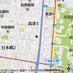 大阪府大阪市中央区高津3丁目11-2周辺の地図