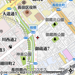 兵庫県神戸市長田区御蔵通7丁目33周辺の地図